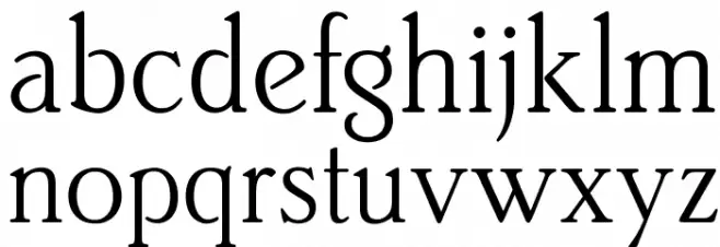 OPTIBeth-Light Schriftart Kleinbuchstaben