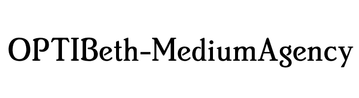 OPTIBeth-MediumAgency Font