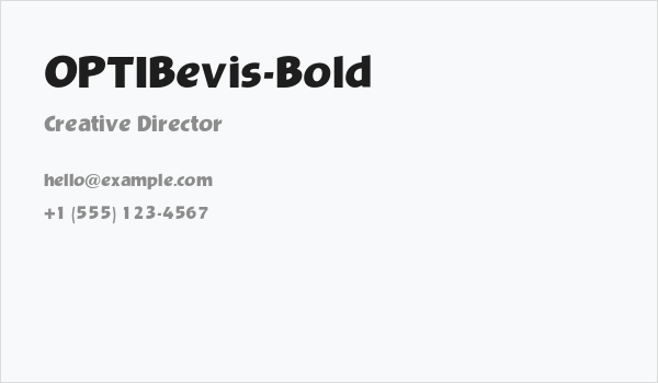 OPTIBevis-Bold Business Card