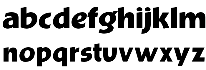 OPTIBevis-Bold Font LOWERCASE