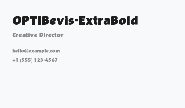 OPTIBevis-ExtraBold Business Card