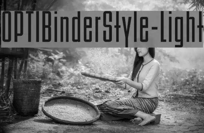 OPTIBinderStyle-Light Font examples