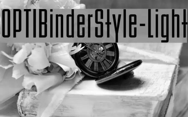 OPTIBinderStyle-Light Font examples