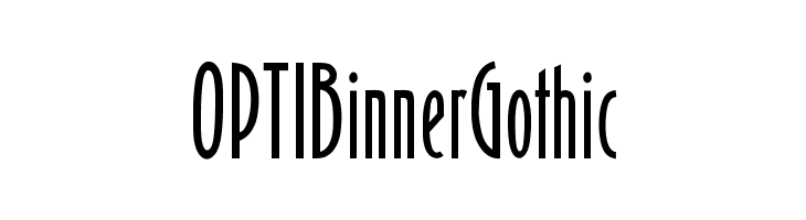 OPTIBinnerGothic  免费字体下载