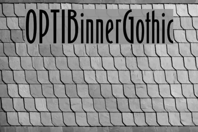 OPTIBinnerGothic Fonte examples