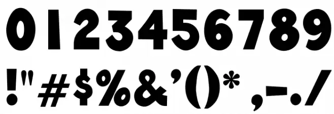 OPTIBlast Font OTHER CHARS