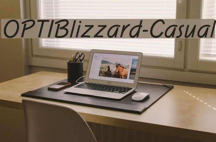 OPTIBlizzard-Casual Font examples