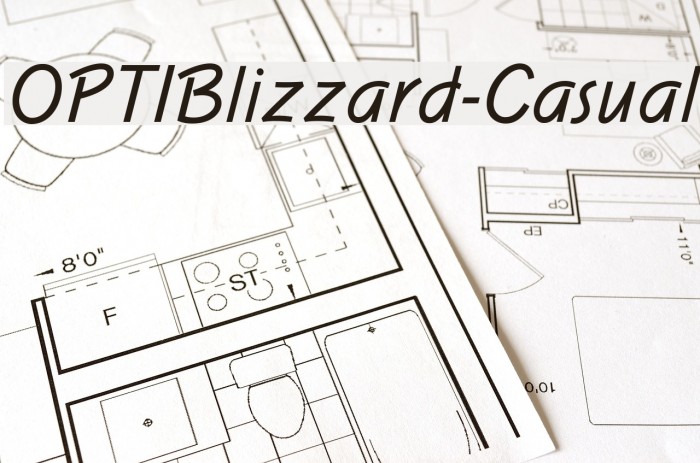 OPTIBlizzard-Casual Font examples