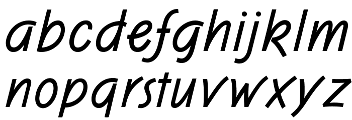 OPTIBlizzard-Casual Font LOWERCASE