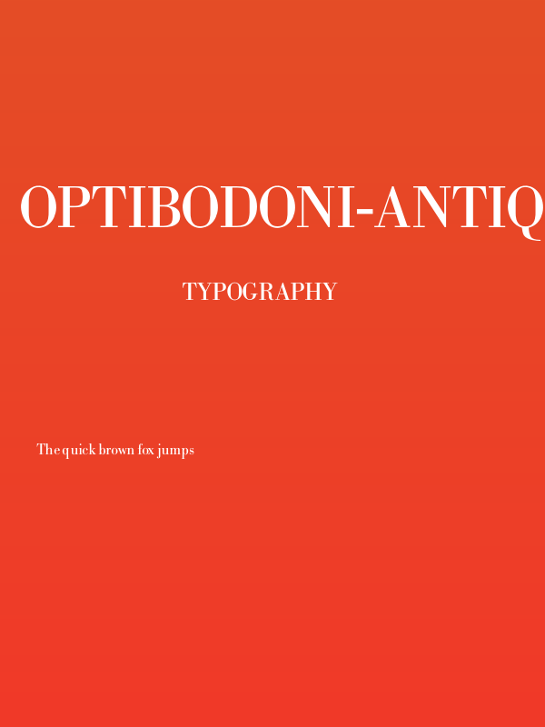 OPTIBodoni-Antiqua Poster