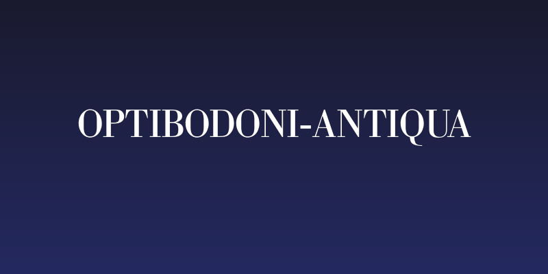 OPTIBodoni-Antiqua Social Header