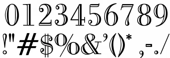 OPTIBodoni-Open Font OTHER CHARS
