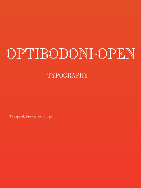 OPTIBodoni-Open Poster