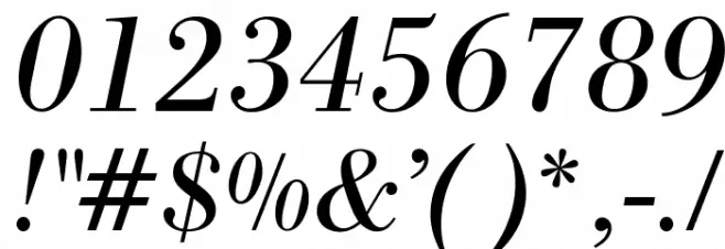 OPTIBodoniAntiqua-Italic Font OTHER CHARS