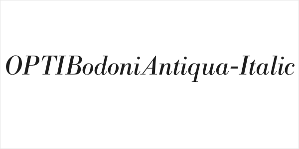 OPTIBodoniAntiqua-Italic Logo