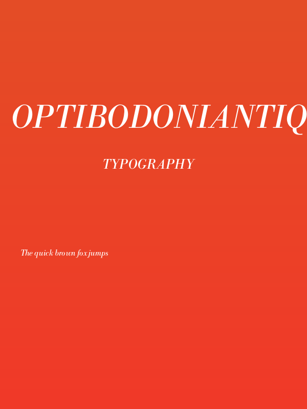 OPTIBodoniAntiqua-Italic Poster