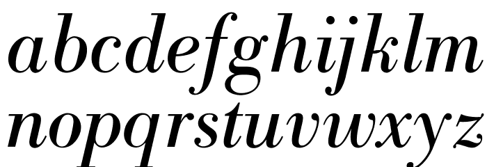 OPTIBodoniAntiqua-Italic Font LOWERCASE