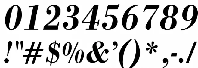 OPTIBodoniAntiqua-MedIta Font OTHER CHARS