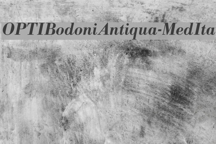 OPTIBodoniAntiqua-MedIta Font examples