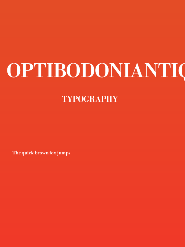 OPTIBodoniAntiqua-Medium Poster