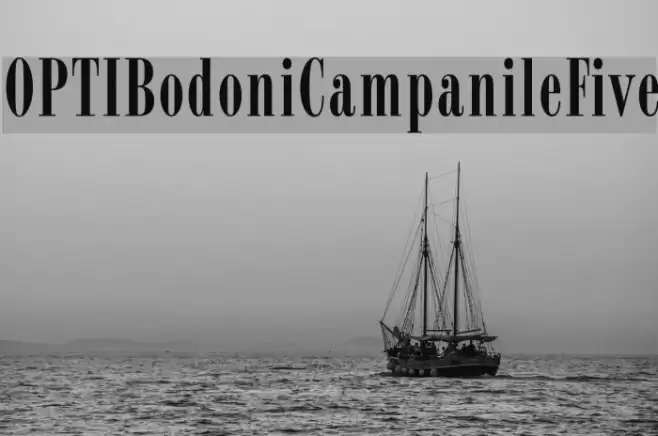 OPTIBodoniCampanileFive Font examples