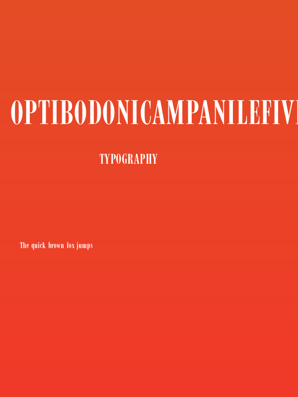 OPTIBodoniCampanileFive Poster