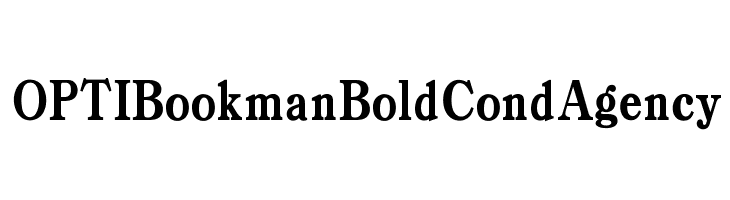 OPTIBookmanBoldCondAgency Font