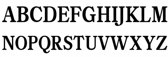 OPTIBookmanBoldCondAgency Schriftart Groß