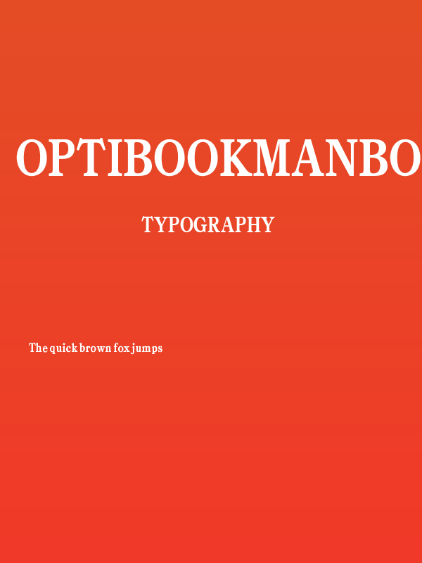 OPTIBookmanBoldCondAgency Poster