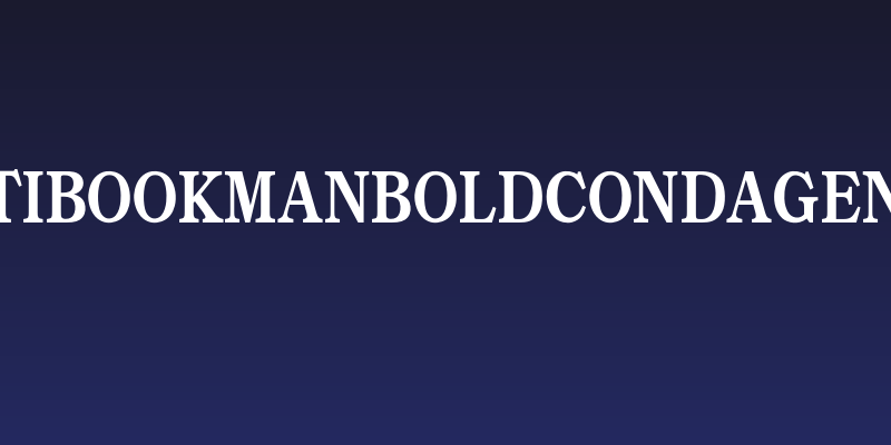 OPTIBookmanBoldCondAgency Social Header