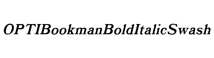 OPTIBookmanBoldItalicSwash Font