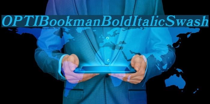 OPTIBookmanBoldItalicSwash Font examples