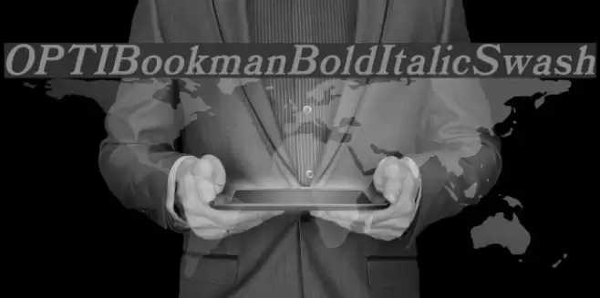 OPTIBookmanBoldItalicSwash Font examples