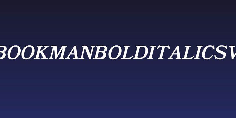 OPTIBookmanBoldItalicSwash Social Header