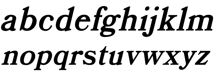 OPTIBookmanBoldItalicSwash Font LOWERCASE