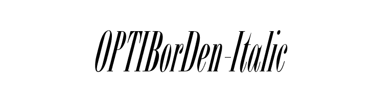 OPTIBorDen-Italic  font caratteri gratis