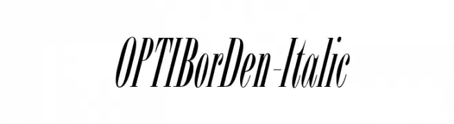 OPTIBorDen-Italic  नि: शुल्क फ़ॉन्ट्स डाउनलोड