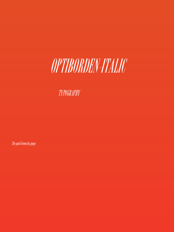 OPTIBorDen-Italic Poster