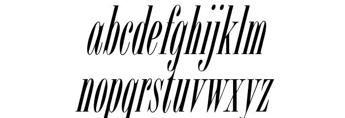OPTIBorDen-Italic Font LOWERCASE