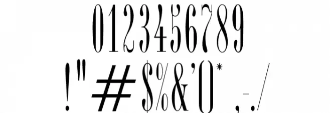 OPTIBorDen-Roman Font OTHER CHARS