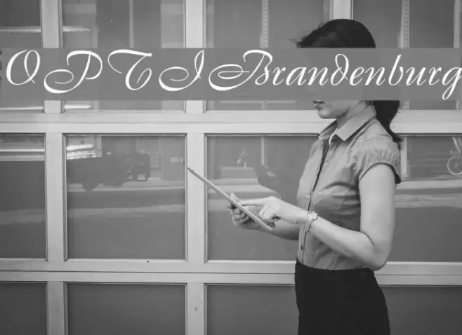 OPTIBrandenburg Font examples