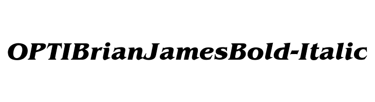 OPTIBrianJamesBold-Italic Font