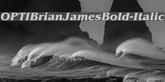 OPTIBrianJamesBold-Italic Polices examples