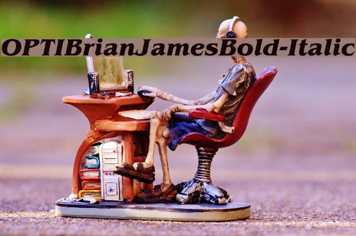 OPTIBrianJamesBold-Italic Polices examples