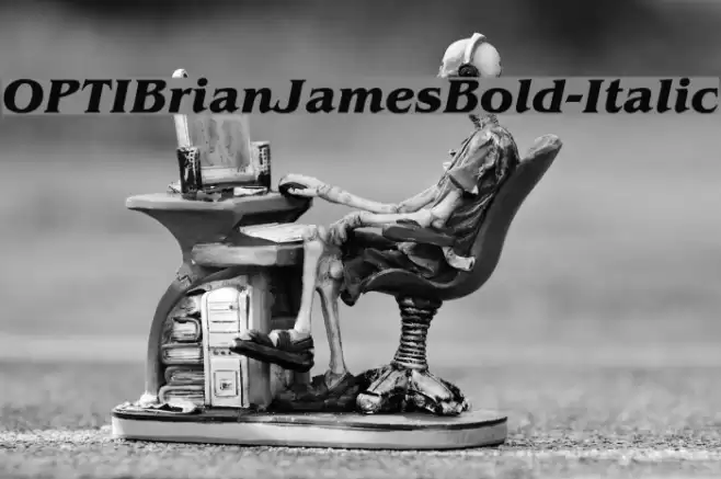 OPTIBrianJamesBold-Italic Polices examples