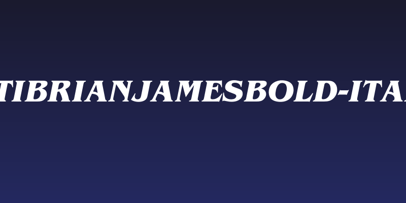 OPTIBrianJamesBold-Italic Social Header