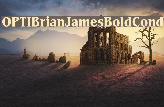 OPTIBrianJamesBoldCond Font examples