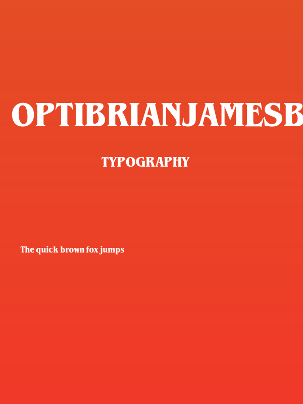 OPTIBrianJamesBoldCond Poster