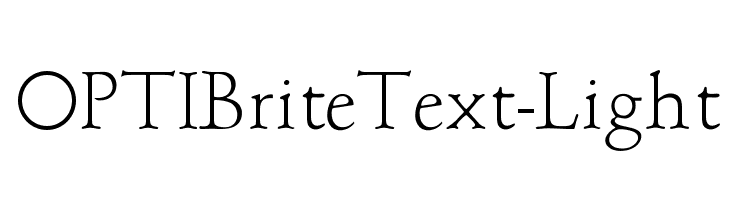 OPTIBriteText-Light Font