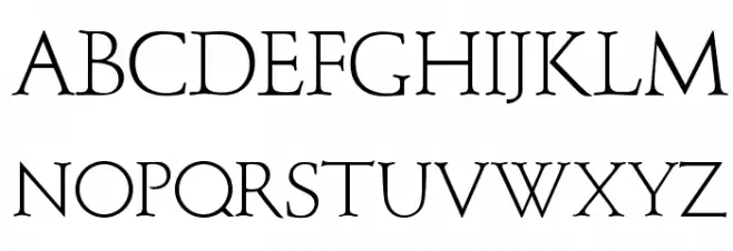 OPTIBriteText-Light फ़ॉन्ट अपरकेस